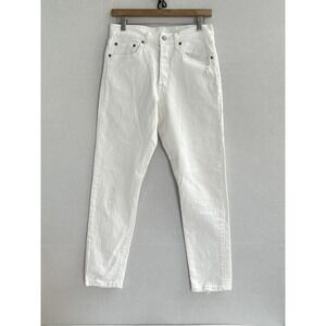 Levi's Premium Jeans 501 S Skinny Big E Red Tab 28x 28 Button Fly Cotton Denim